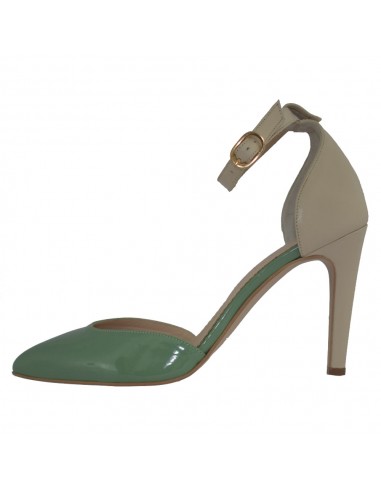 Pantofi dama, piele naturala, marca Guban, Cod 1057-03-06-07, culoare bej cu verde
