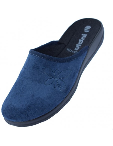 Papuci de casa dama, din textil, marca Inblu, CA000039-42-89, bleumarin