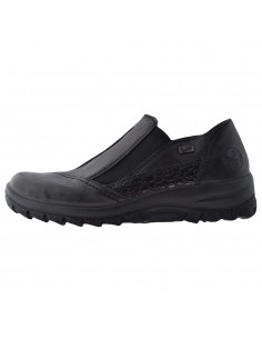Pantofi dama, din piele naturala, marca Rieker, L7178-00-01-Q-21, negru