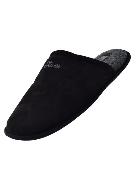 Papuci de casa barbati, din textil, marca s.Oliver, 5-17300-27-01-15, negru