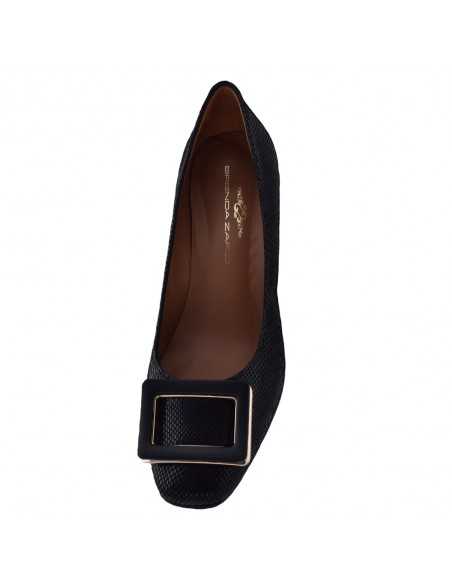Pantofi dama, din piele naturala, marca Brenda Zaro, T4197-01-Q-84, negru