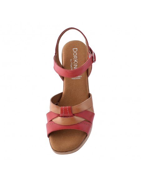 Sandale dama, din piele naturala, marca Dorking, 58890-05-136, rosu