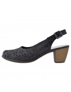 Pantofi dama, din piele naturala, marca Rieker, 40981-00-01-22, negru