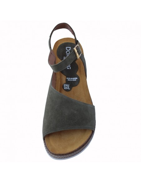 Sandale dama, din piele naturala, marca Dorking, D8540-AC-40-136, kaki