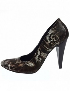 Pantofi dama, din piele naturala, marca Perla, 215M-02-76, maro