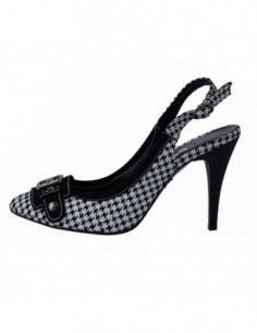 Pantofi decupati dama, din piele naturala, marca Perla, 7822-1, negru