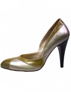 Pantofi dama, din piele naturala, marca Perla, 810-14, gri
