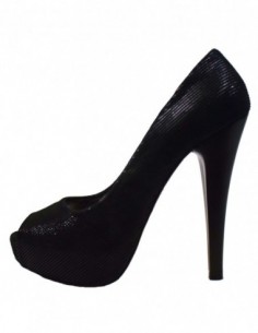 Pantofi dama, piele naturala, marca Perla, Cod B1609-1, culoare negru